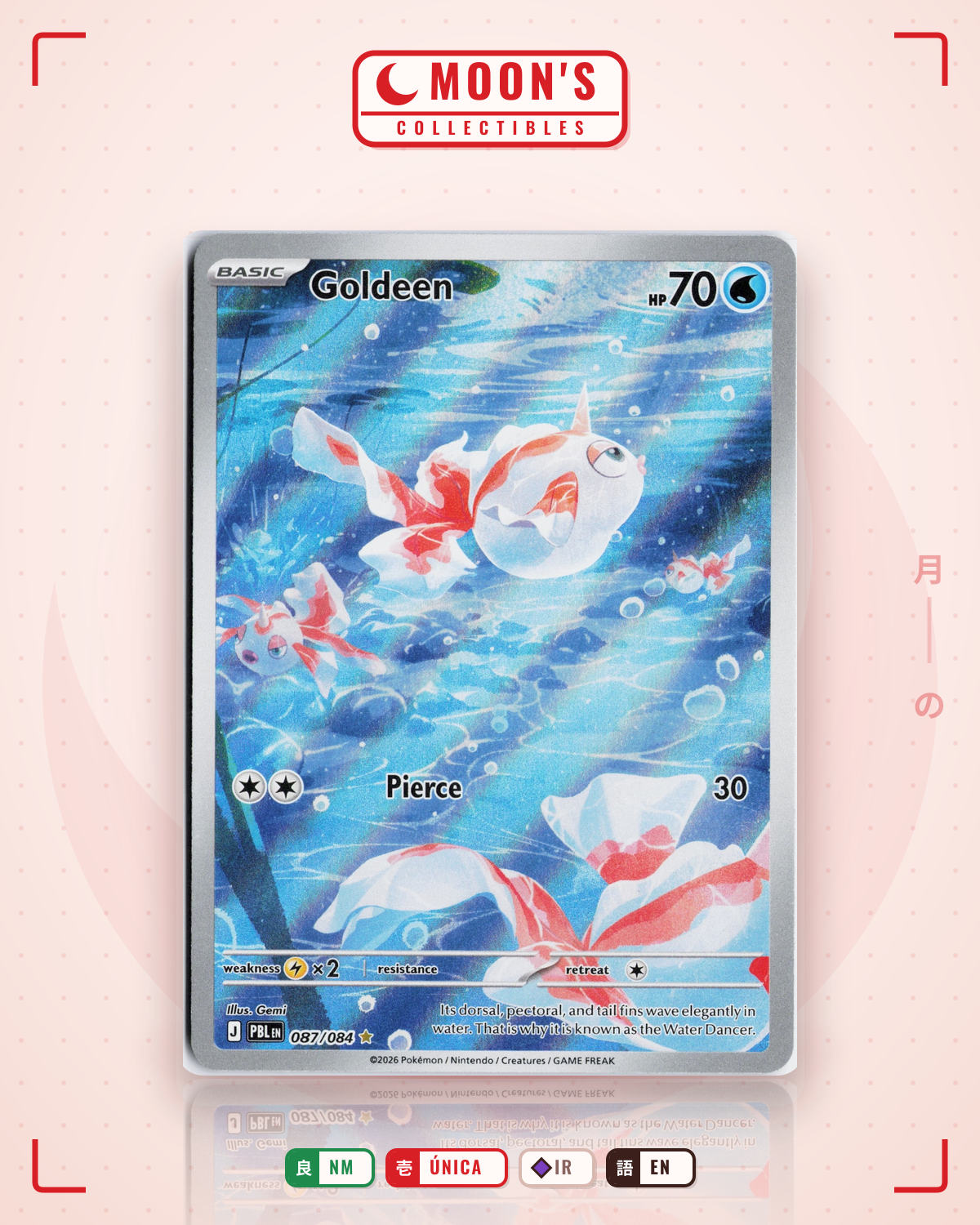 Carta Pokémon Goldeen · Pitch Black #087/084 (NM) — pieza única en Moon's Collectibles México