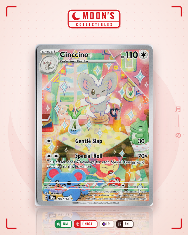 Carta Pokémon Cinccino · Temporal Forces #183/162 (NM) — pieza única en Moon's Collectibles México