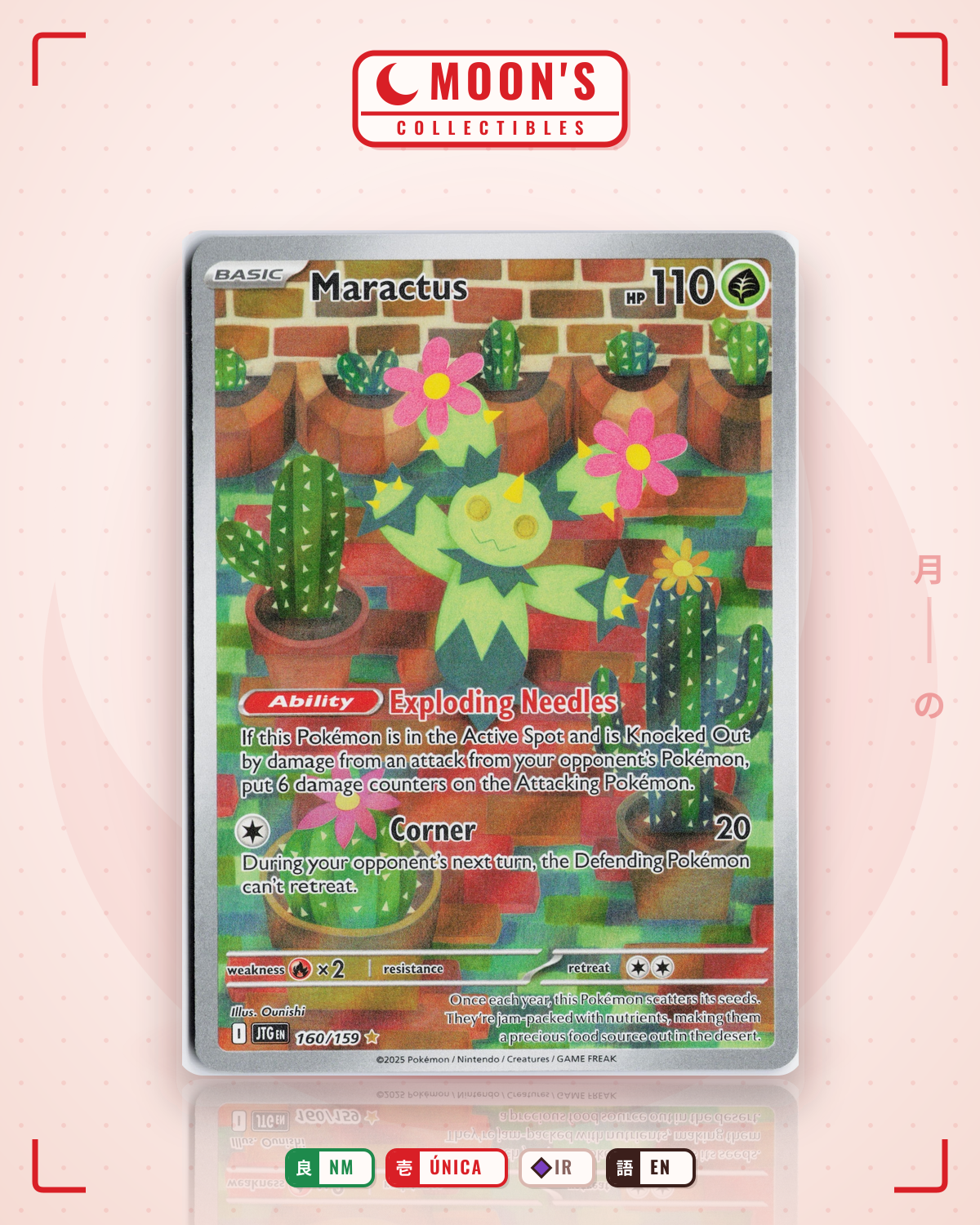 Carta Pokémon Maractus · Journey Together #160/159 (NM) — pieza única en Moon's Collectibles México