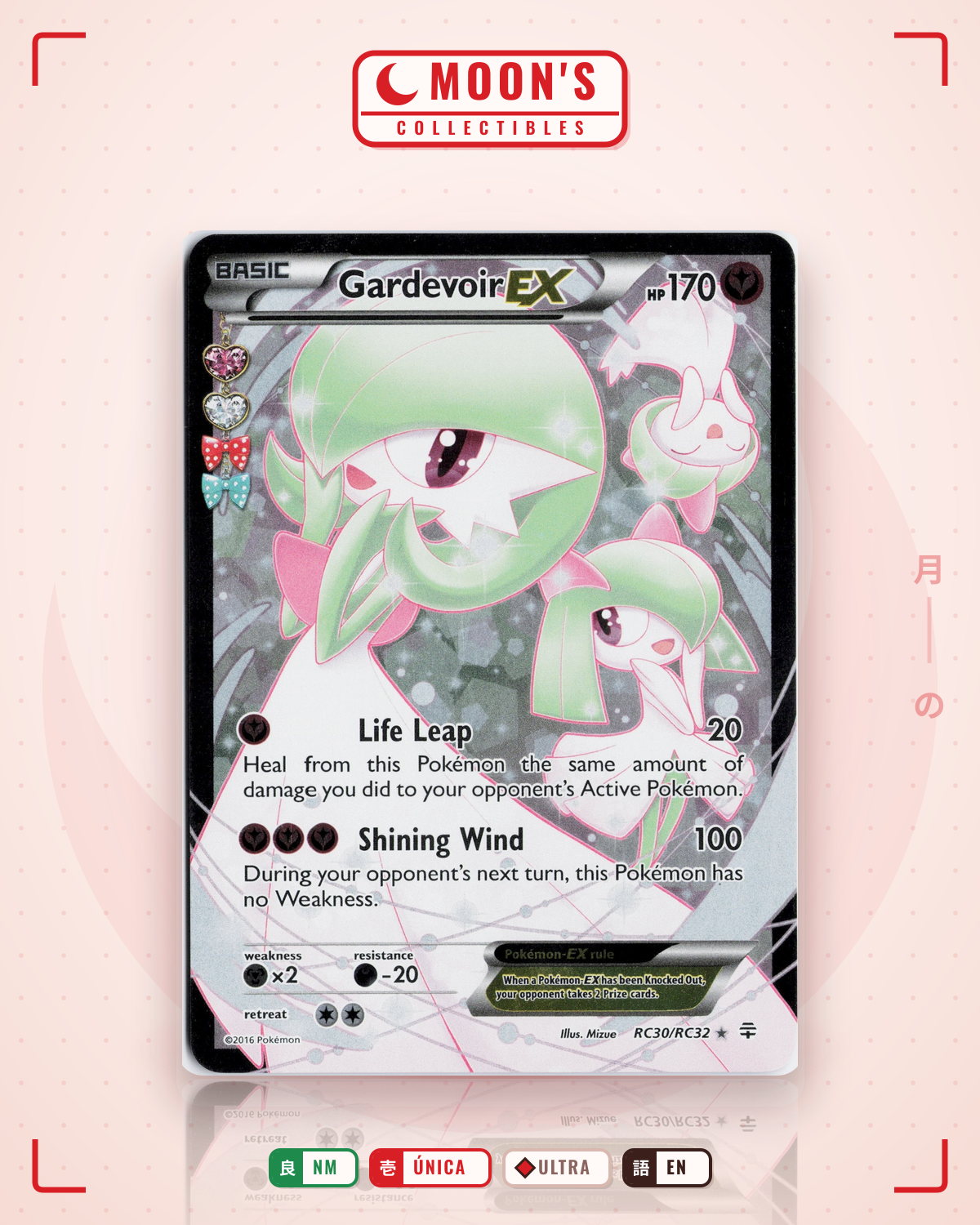 Carta Pokémon Gardevoir-EX · Generations #RC30/RC32 (NM) — pieza única en Moon's Collectibles México