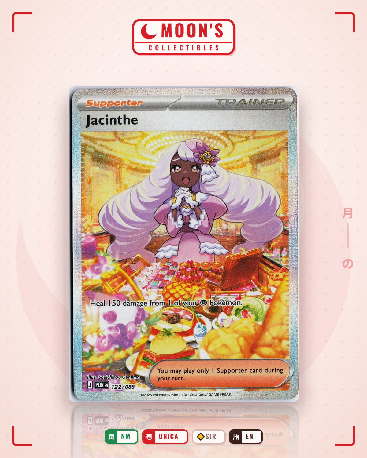 Carta Pokémon Jacinthe · Perfect Order #122/088 (NM) — pieza única en Moon's Collectibles México