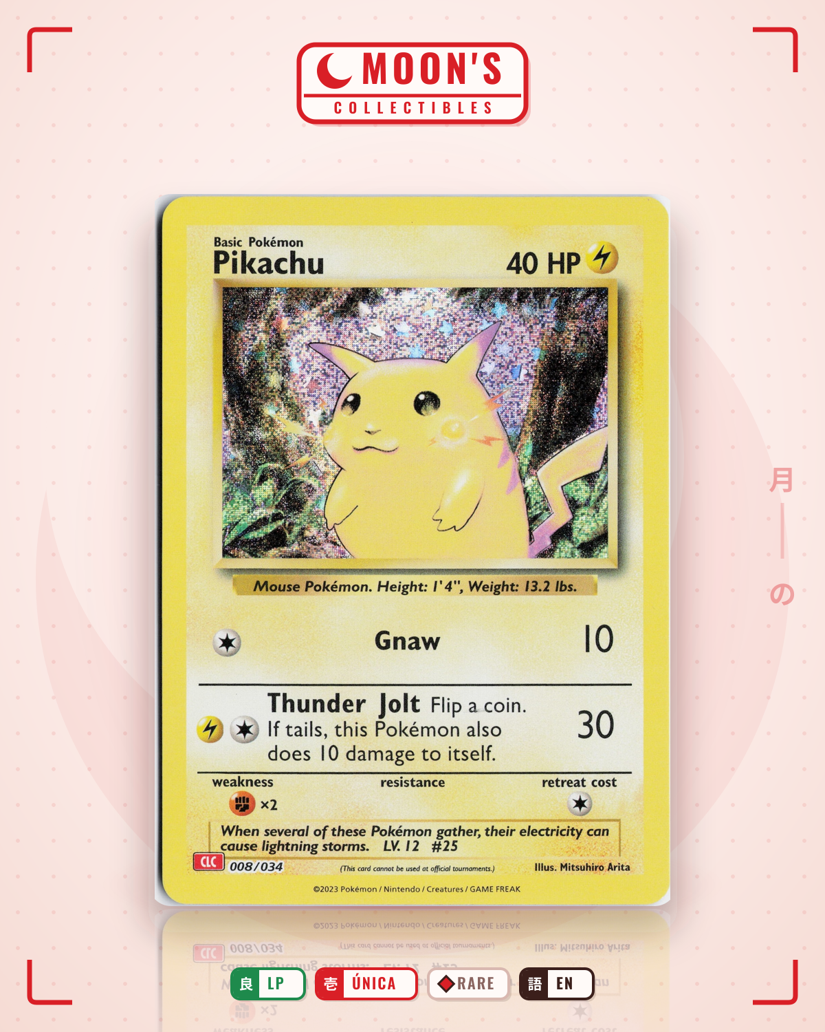Carta Pokémon Pikachu · Pokémon TCG Classic - Charizard #008/034 (LP) — pieza única en Moon's Collectibles México