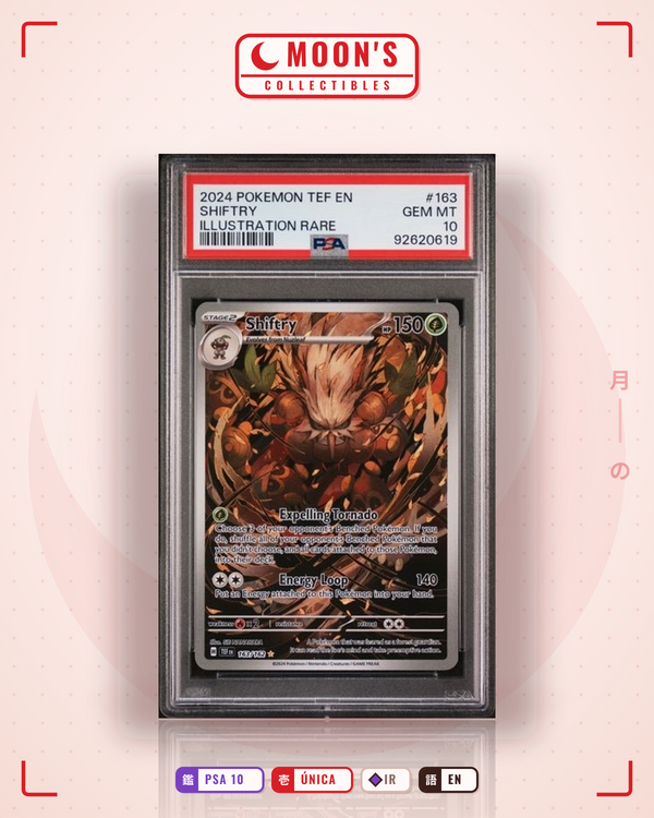 Carta Pokémon Shiftry · Temporal Forces #163/162 (PSA 10) — pieza única en Moon's Collectibles México