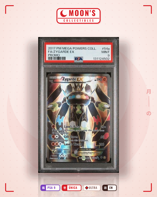 Carta Pokémon Zygarde-EX · Fates Collide #54a/124 (PSA 9) — pieza única en Moon's Collectibles México