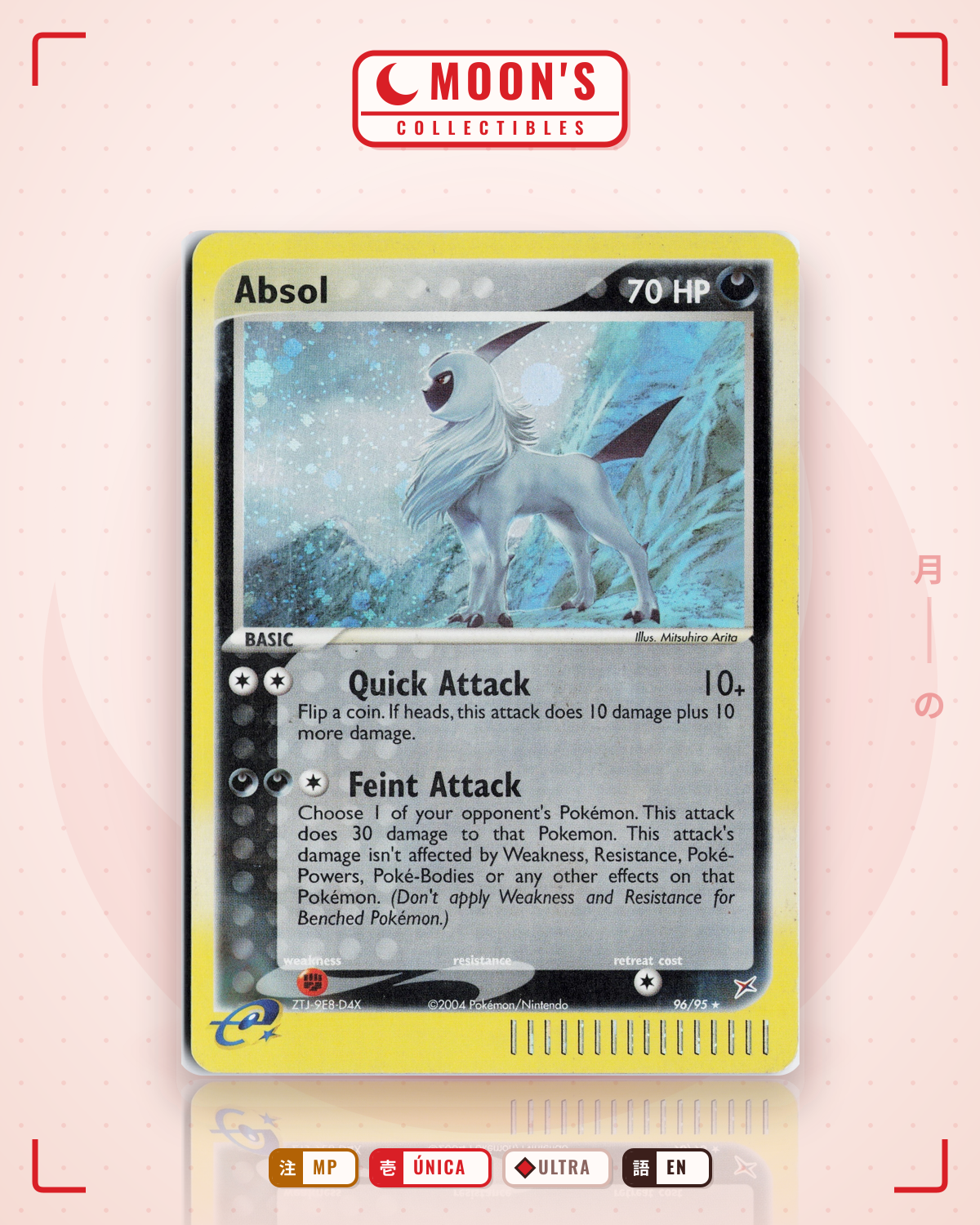 Carta Pokémon Absol · Team Magma vs Team Aqua #96/95 (MP) — pieza única en Moon's Collectibles México