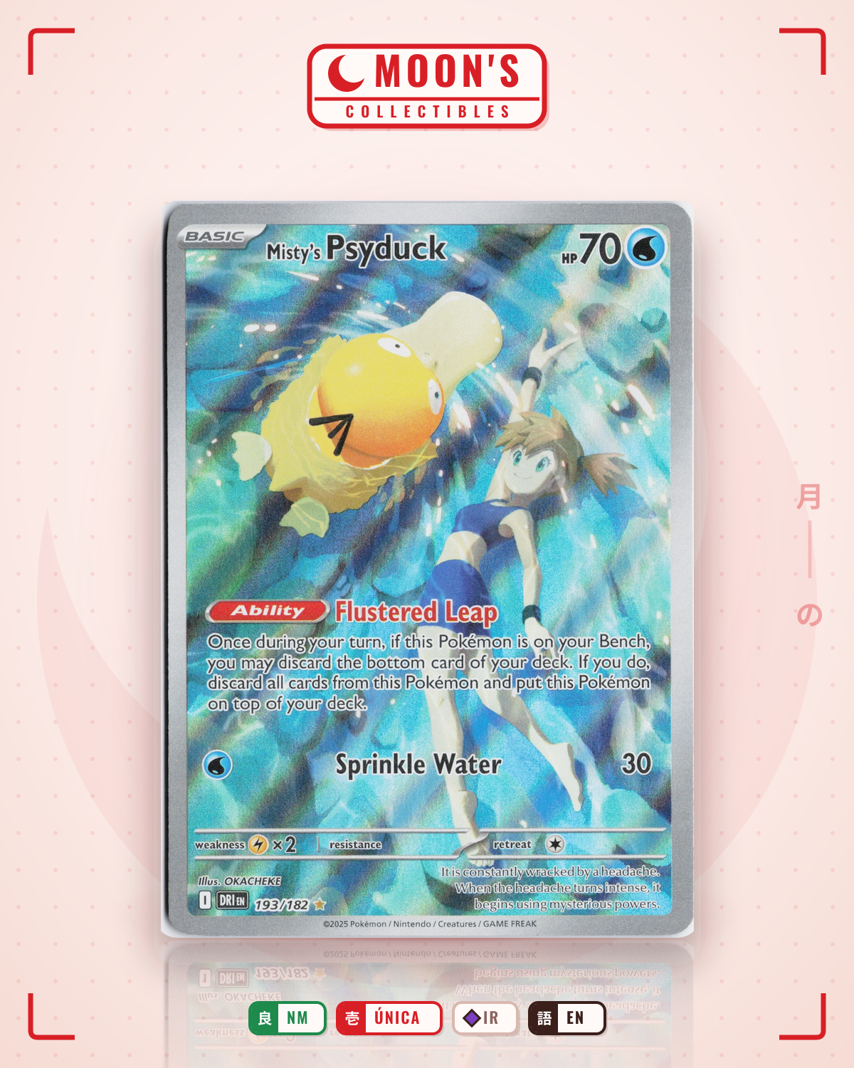 Carta Pokémon Misty's Psyduck · Destined Rivals #193/182 (NM) — pieza única en Moon's Collectibles México