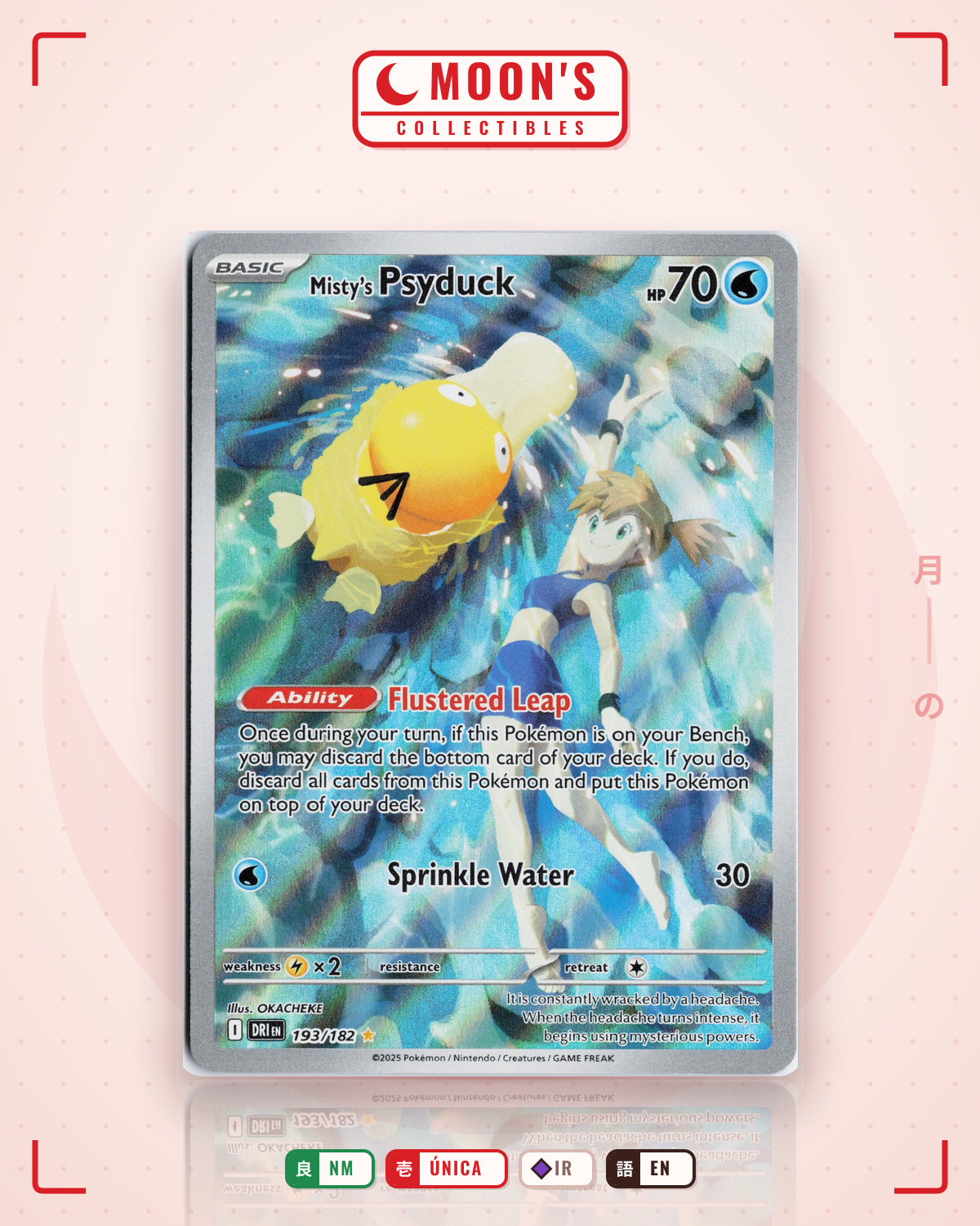 Carta Pokémon Misty's Psyduck · Destined Rivals #193/182 (NM) — pieza única en Moon's Collectibles México