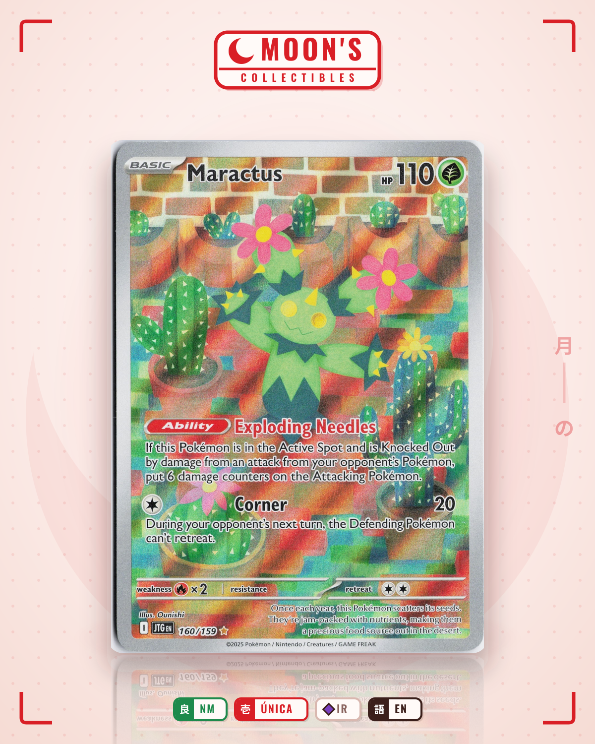 Carta Pokémon Maractus · Journey Together #160/159 (NM) — pieza única en Moon's Collectibles México