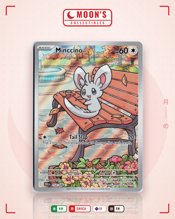 Carta Pokémon Minccino · Black Bolt #152/086 (NM) — pieza única en Moon's Collectibles México