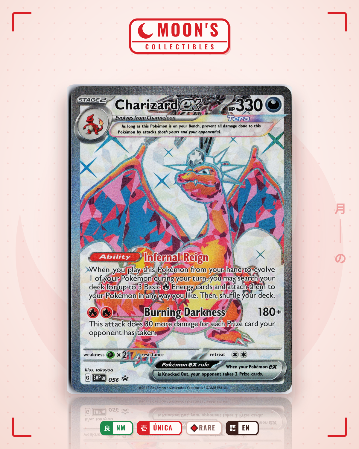 Carta Pokémon Charizard ex · Scarlet & Violet Black Star Promos #056 (NM) — pieza única en Moon's Collectibles México