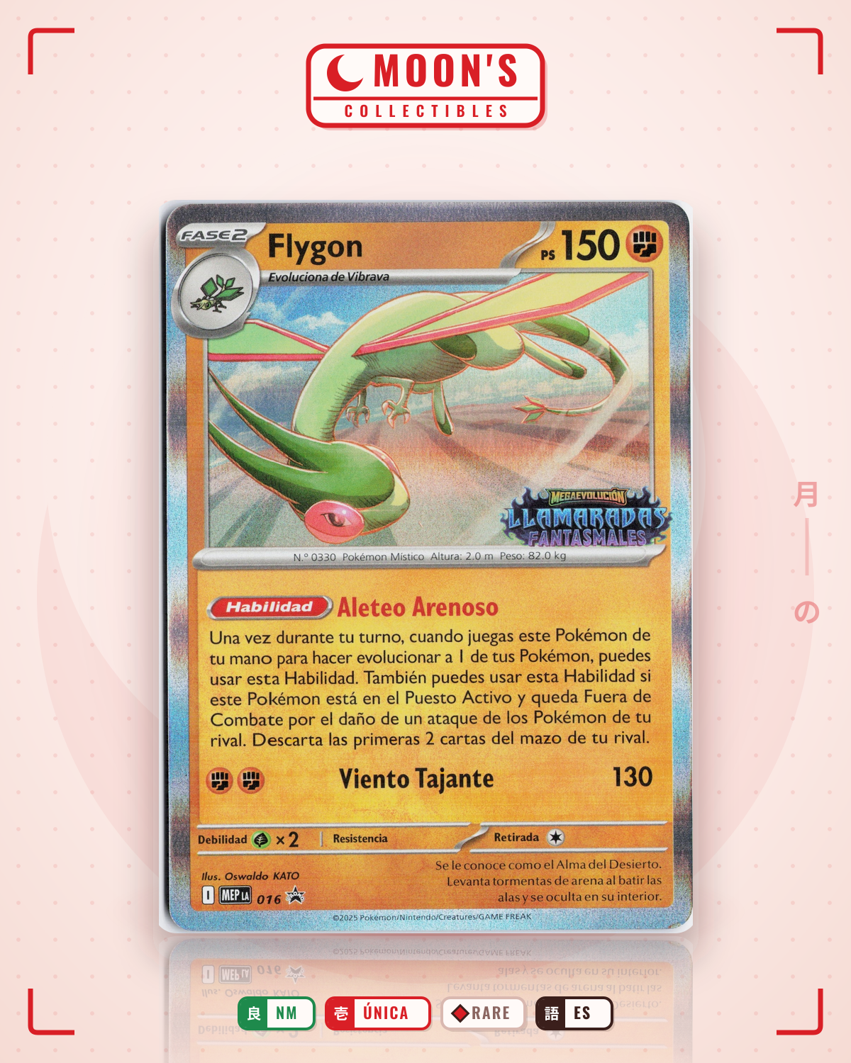 Carta Pokémon Flygon · Mega Evolution Black Star Promos #016 (NM) — pieza única en Moon's Collectibles México