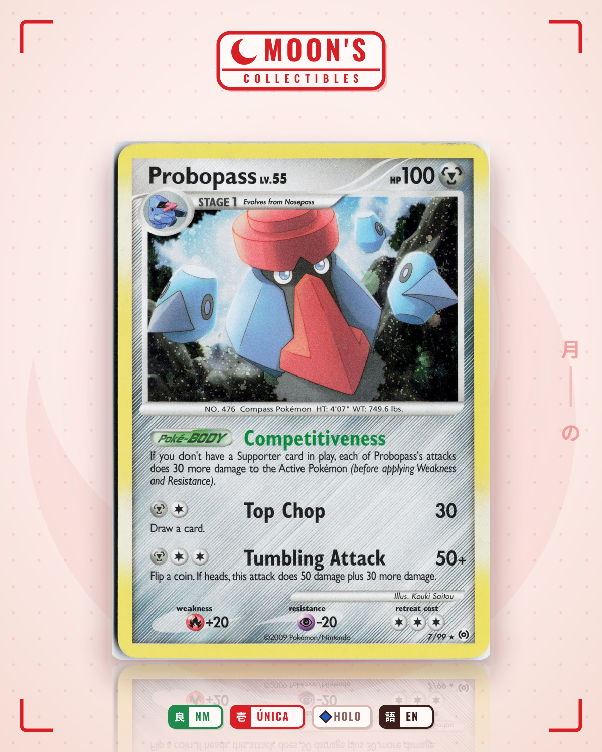 Carta Pokémon Probopass · Arceus #7/99 (NM) — pieza única en Moon's Collectibles México