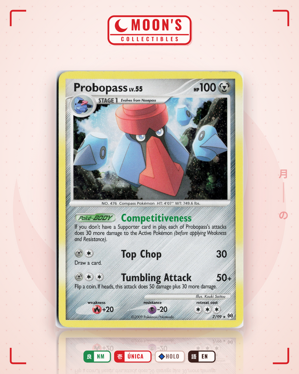 Carta Pokémon Probopass · Arceus #7/99 (NM) — pieza única en Moon's Collectibles México