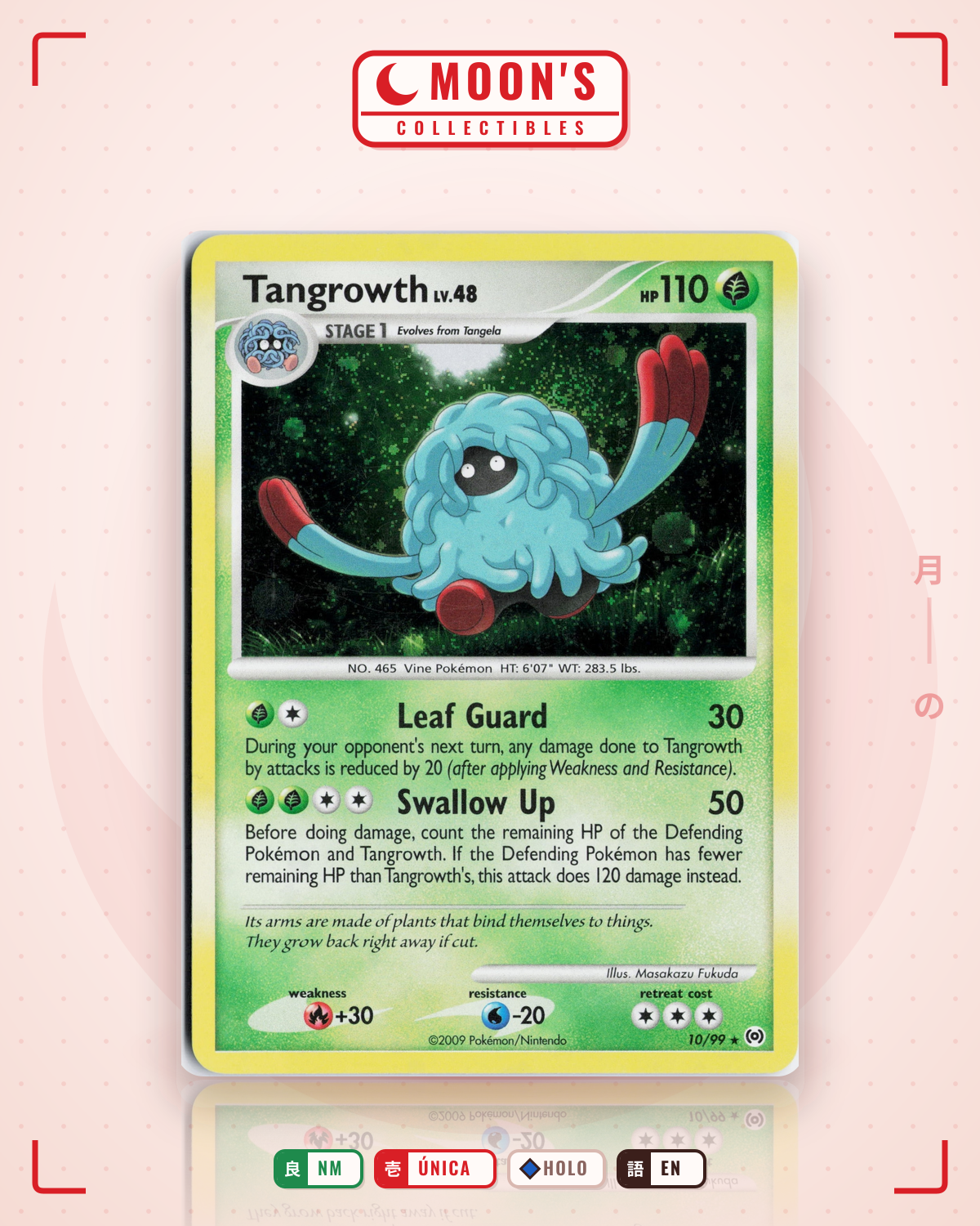 Carta Pokémon Tangrowth · Arceus #10/99 (NM) — pieza única en Moon's Collectibles México