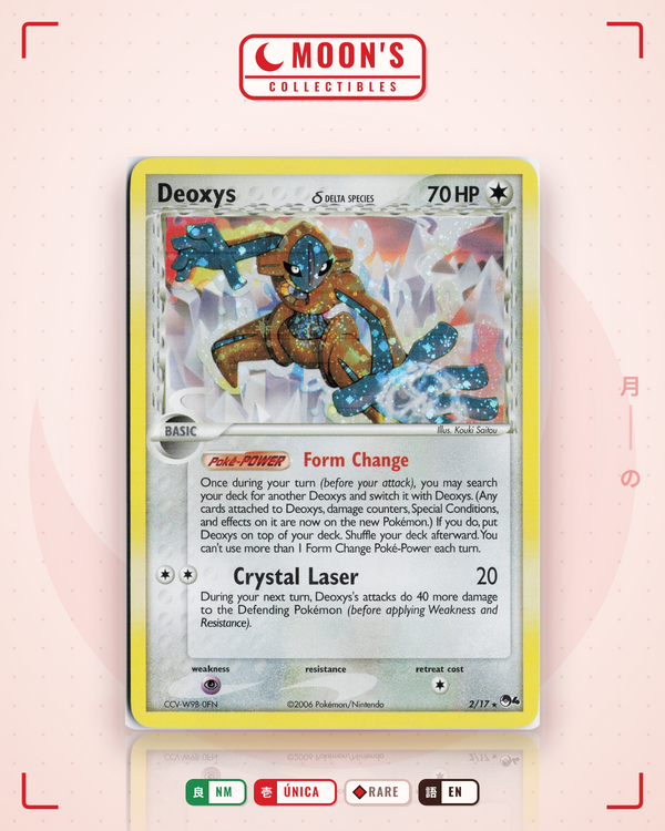 Carta Pokémon Deoxys δ ·  #2/17 (NM) — pieza única en Moon's Collectibles México