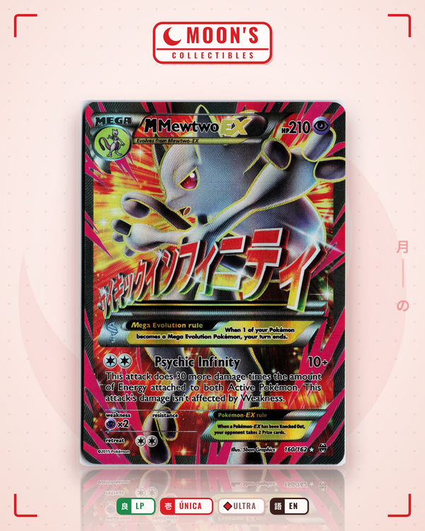 Carta Pokémon M Mewtwo-EX · BREAKthrough #160/162 (LP) — pieza única en Moon's Collectibles México