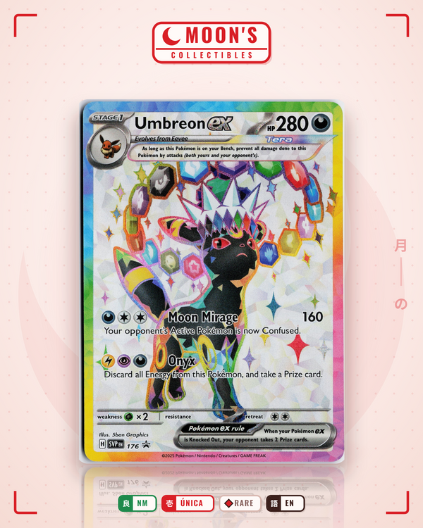 Carta Pokémon Umbreon ex · Scarlet & Violet Black Star Promos #176 (NM) — pieza única en Moon's Collectibles México