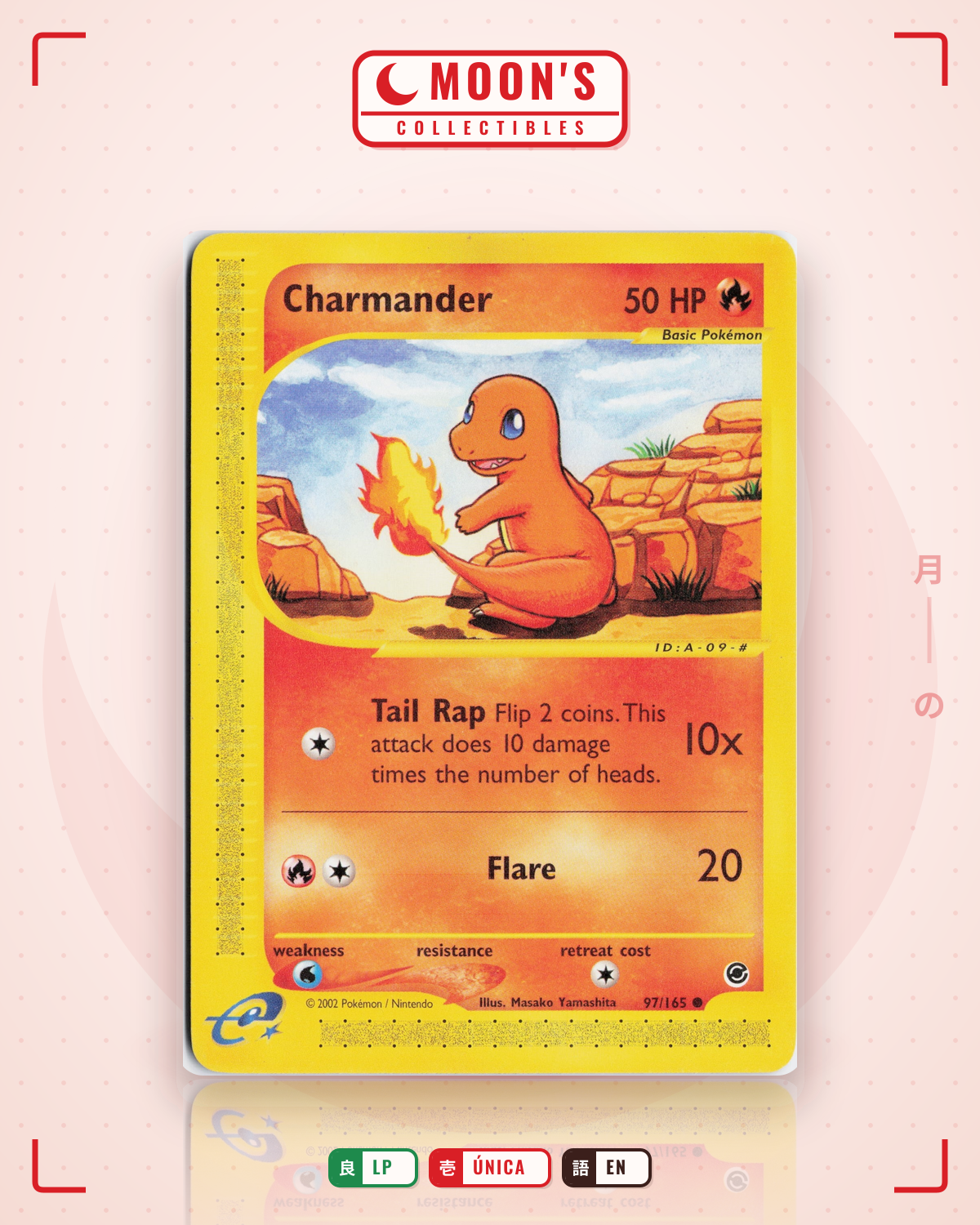 Carta Pokémon Charmander · Expedition Base Set #97/165 (LP) — pieza única en Moon's Collectibles México