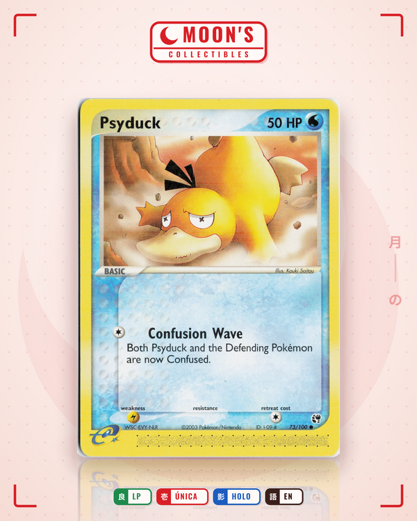 Carta Pokémon Psyduck · Sandstorm #73/100 (LP) — pieza única en Moon's Collectibles México