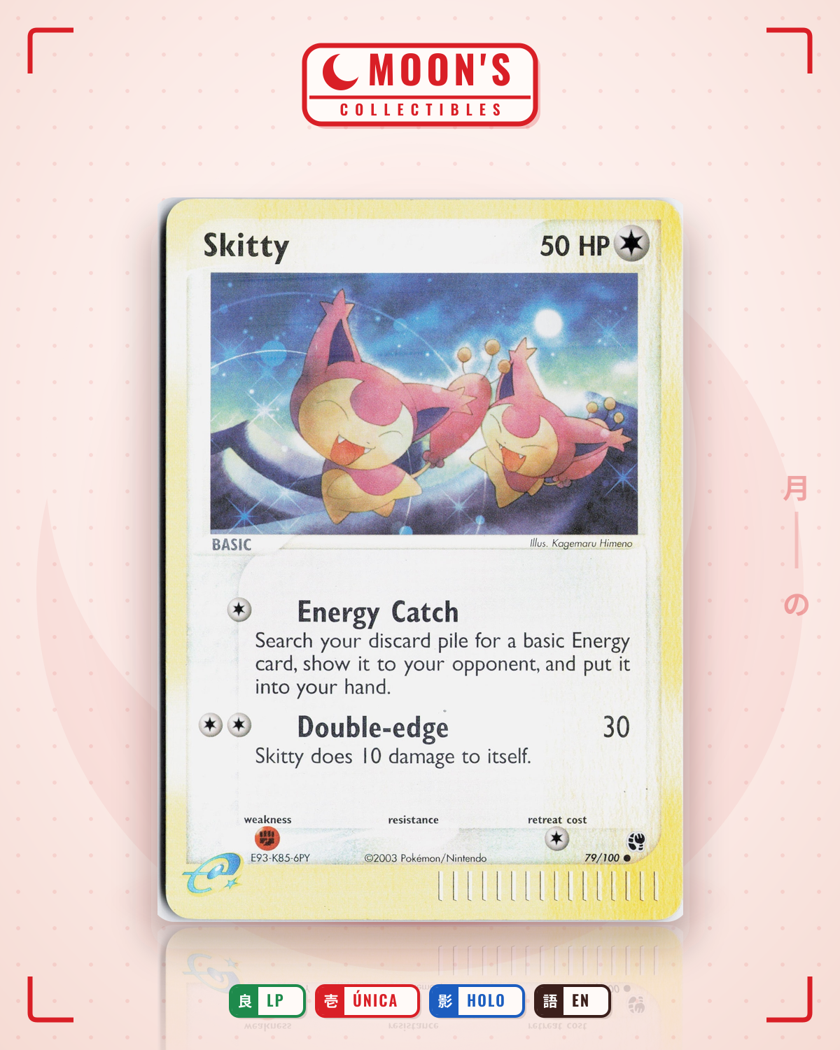 Carta Pokémon Skitty · Sandstorm #79/100 (LP) — pieza única en Moon's Collectibles México