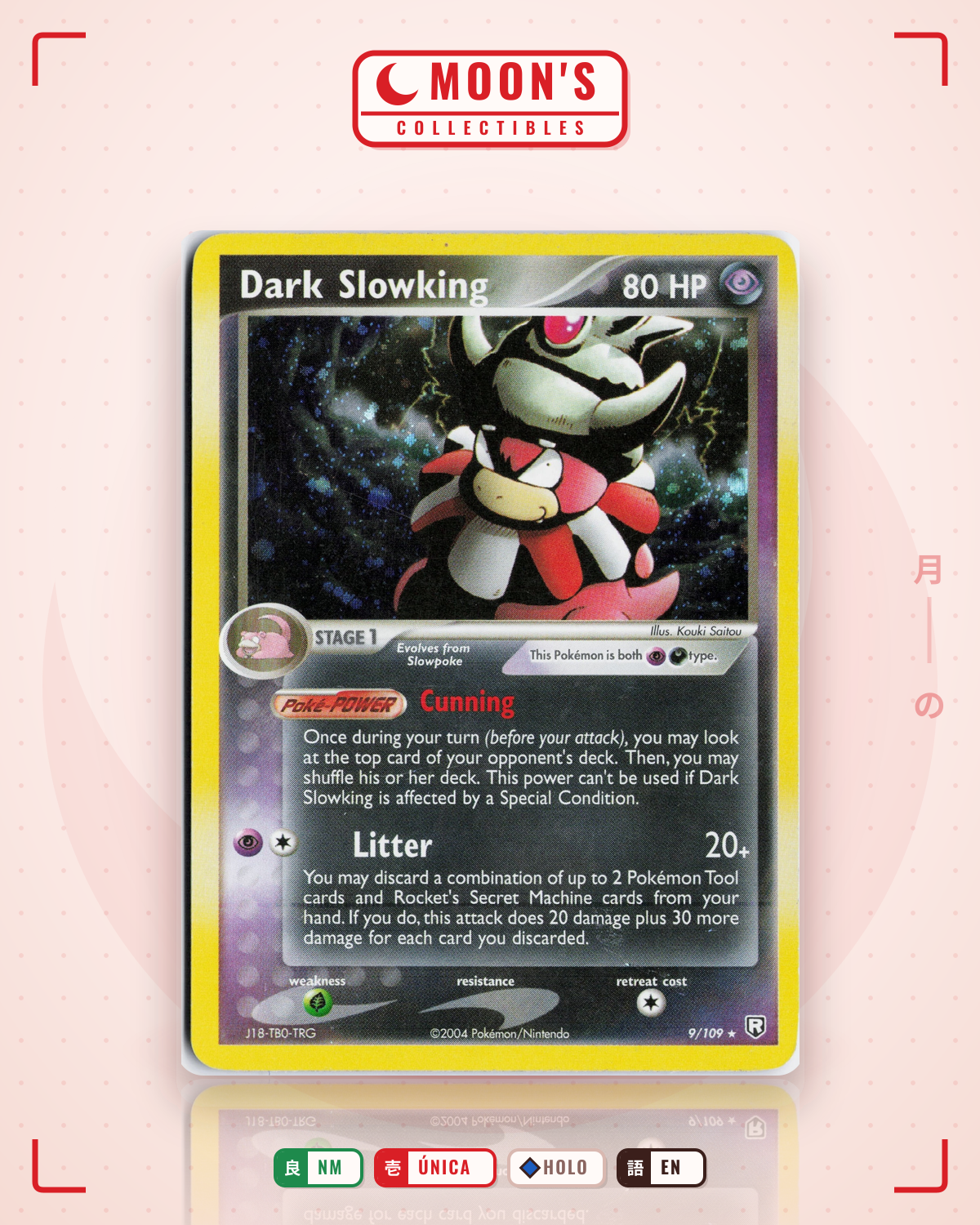 Carta Pokémon Dark Slowking · Team Rocket Returns #9/109 (NM) — pieza única en Moon's Collectibles México