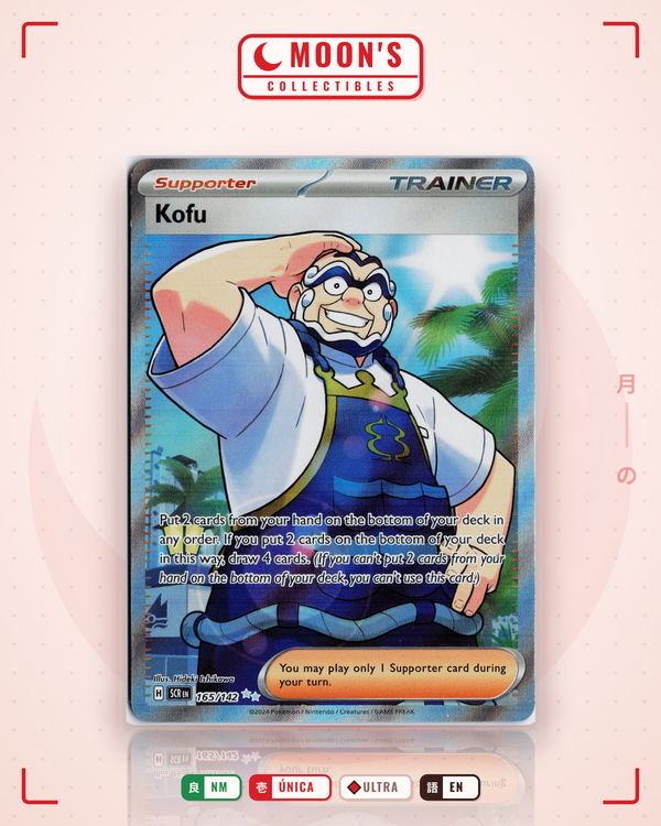 Carta Pokémon Kofu · Stellar Crown #165/142 (NM) — pieza única en Moon's Collectibles México