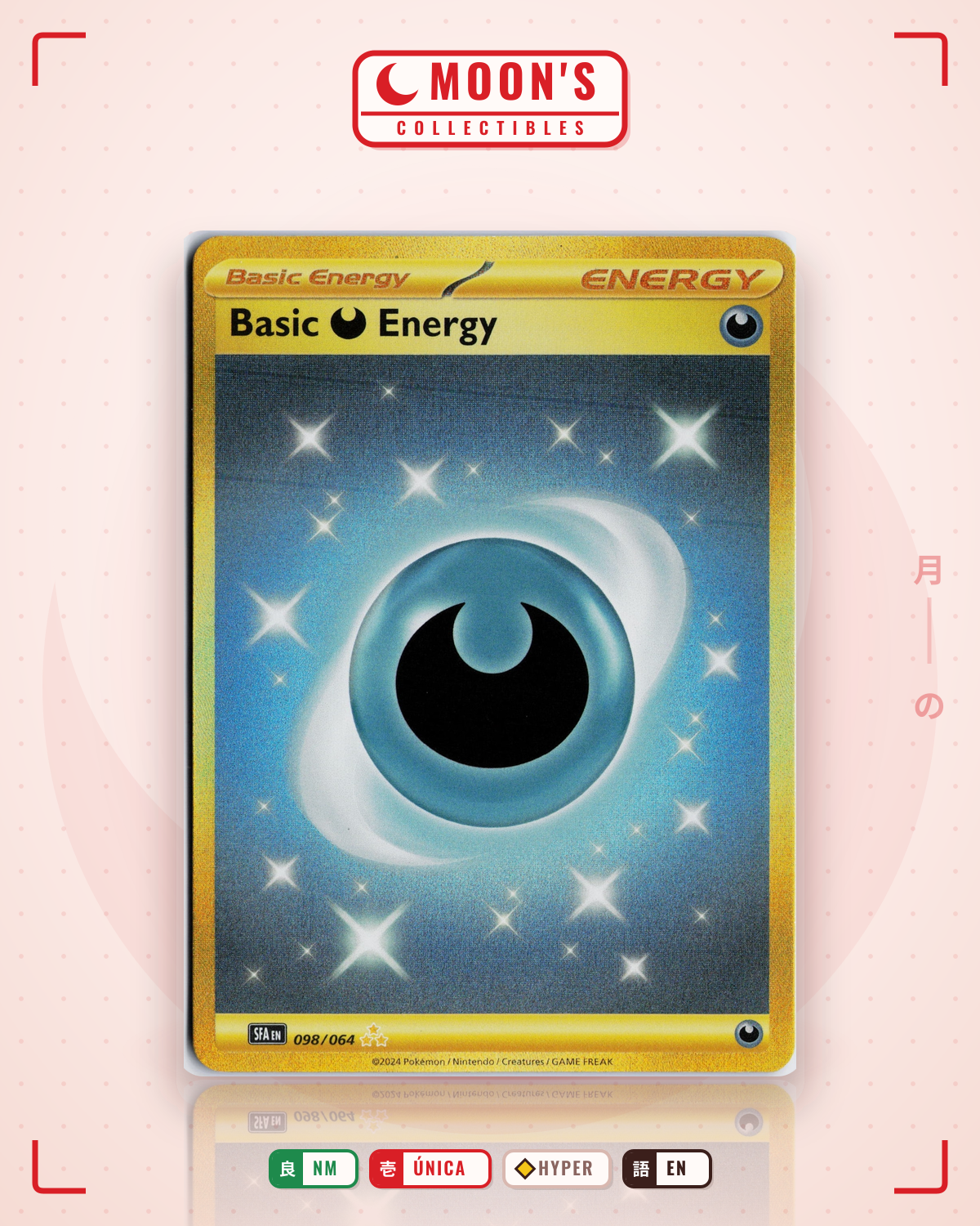 Carta Pokémon Basic Darkness Energy · Shrouded Fable #098/064 (NM) — pieza única en Moon's Collectibles México