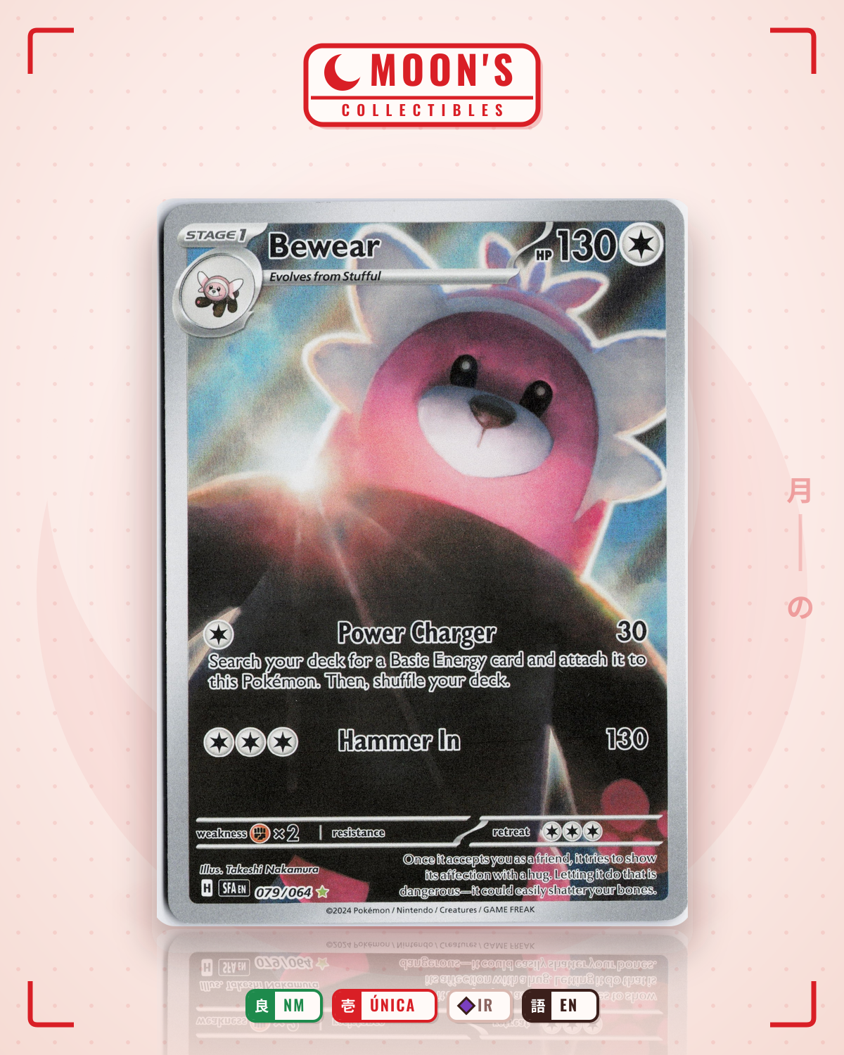 Carta Pokémon Bewear · Shrouded Fable #079/064 (NM) — pieza única en Moon's Collectibles México