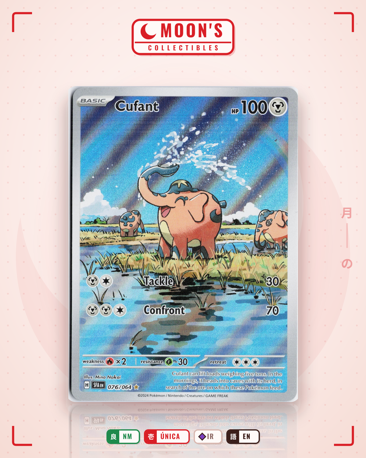 Carta Pokémon Cufant · Shrouded Fable #076/064 (NM) — pieza única en Moon's Collectibles México