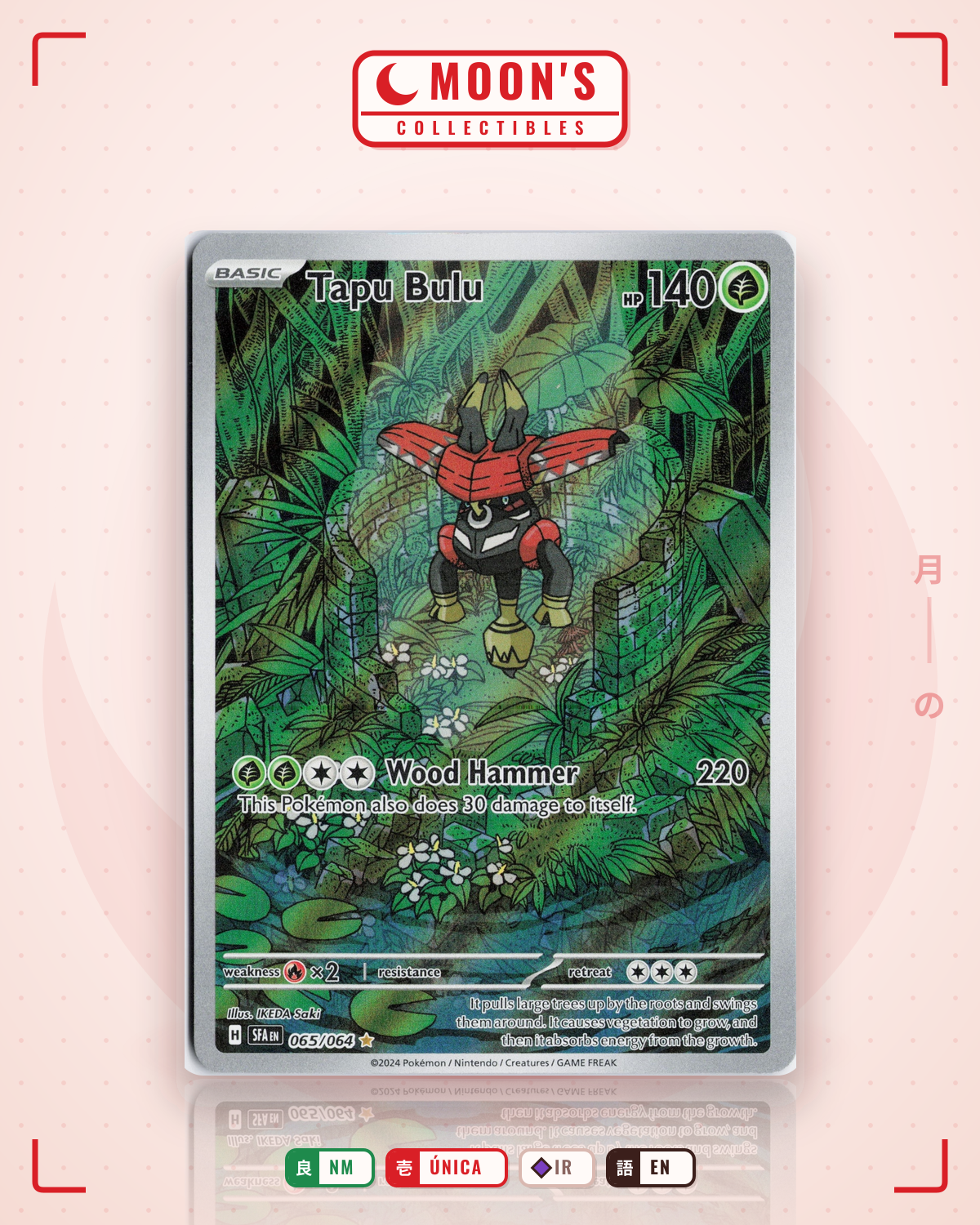 Carta Pokémon Tapu Bulu · Shrouded Fable #065/064 (NM) — pieza única en Moon's Collectibles México