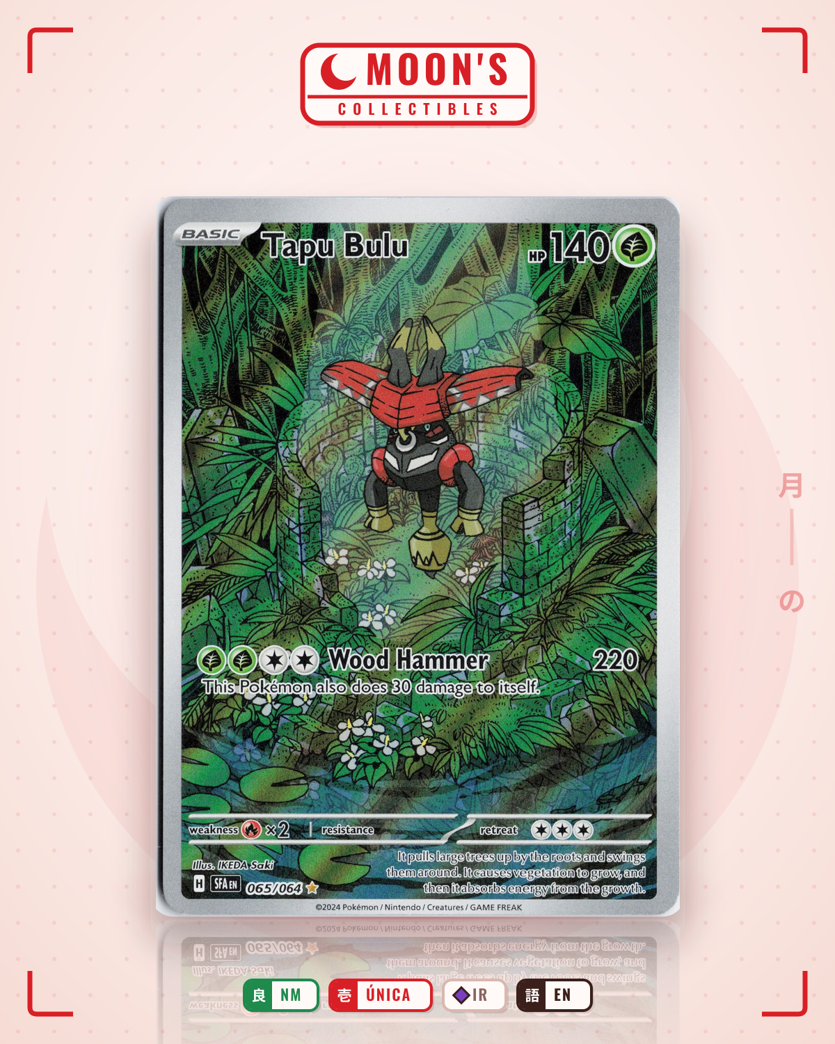 Carta Pokémon Tapu Bulu · Shrouded Fable #065/064 (NM) — pieza única en Moon's Collectibles México