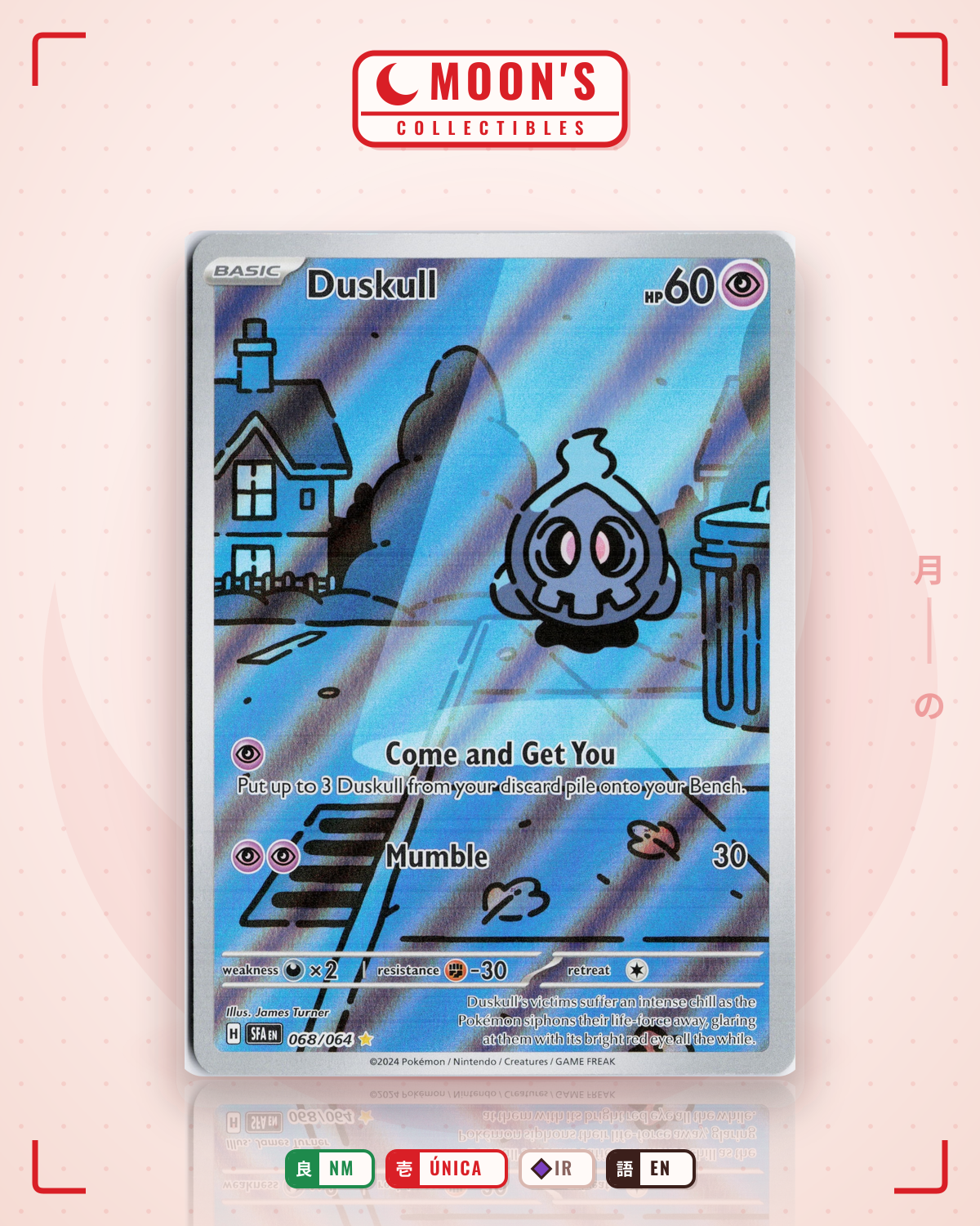 Carta Pokémon Duskull · Shrouded Fable #068/064 (NM) — pieza única en Moon's Collectibles México