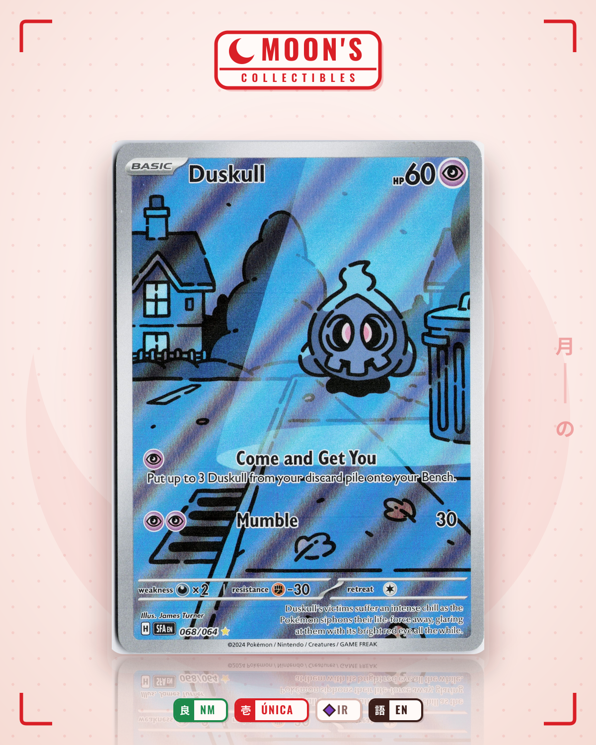 Carta Pokémon Duskull · Shrouded Fable #068/064 (NM) — pieza única en Moon's Collectibles México