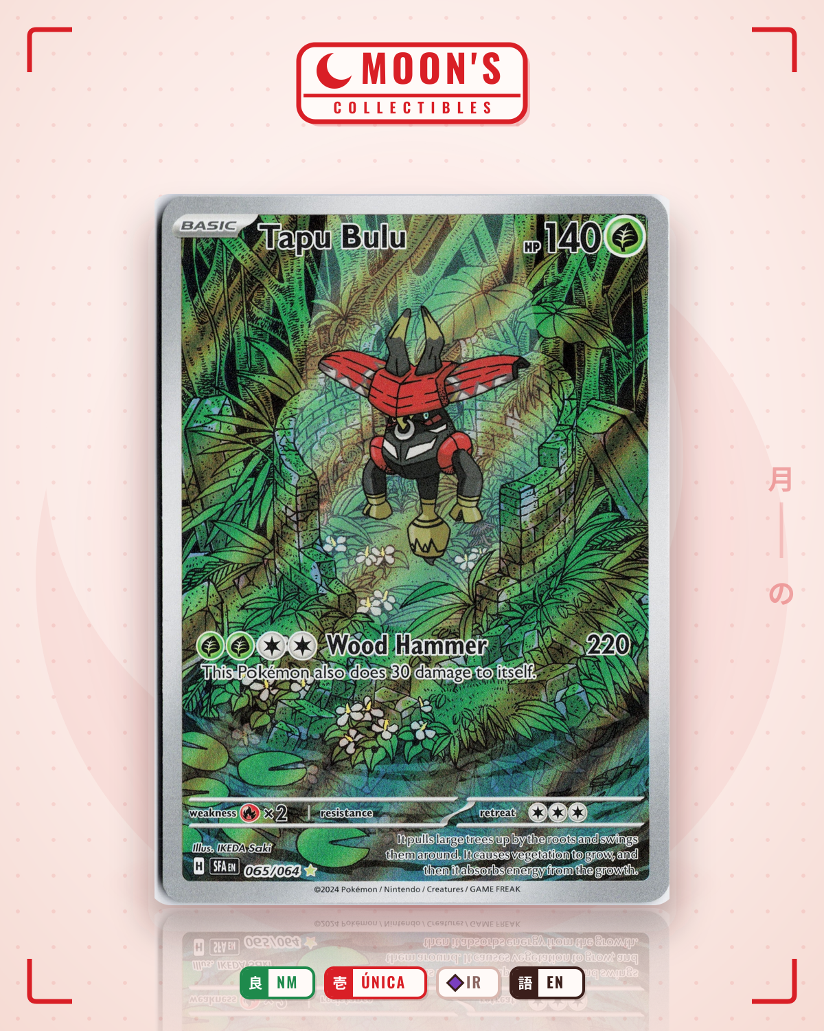 Carta Pokémon Tapu Bulu · Shrouded Fable #065/064 (NM) — pieza única en Moon's Collectibles México