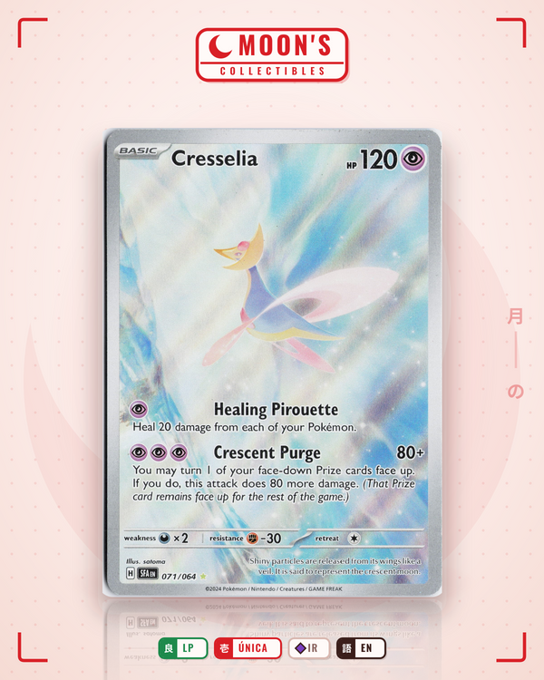 Carta Pokémon Cresselia · Shrouded Fable #071/064 (LP) — pieza única en Moon's Collectibles México