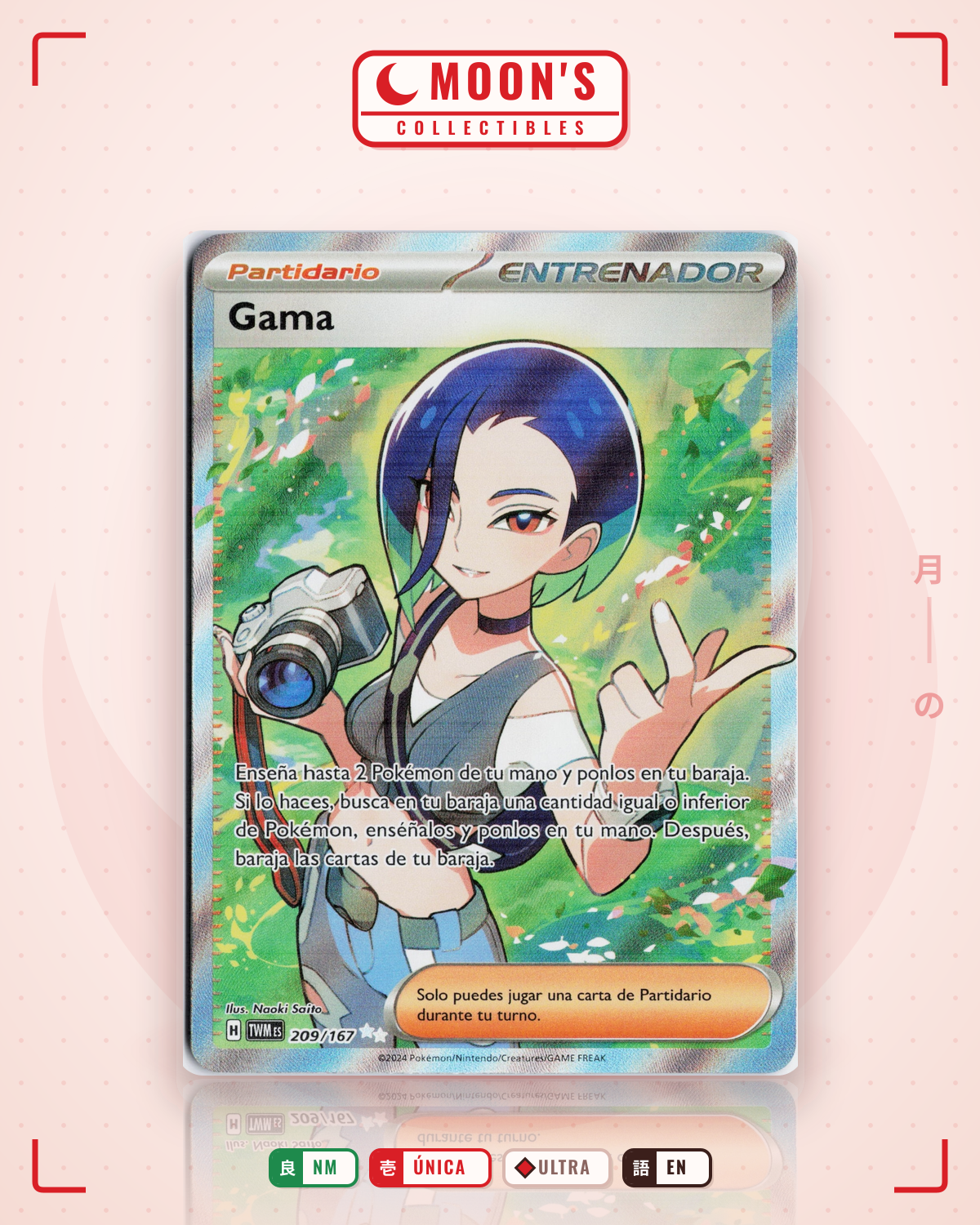 Carta Pokémon Perrin · Twilight Masquerade #209/167 (NM) — pieza única en Moon's Collectibles México