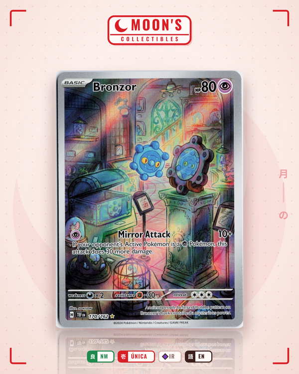 Carta Pokémon Bronzor · Temporal Forces #170/162 (NM) — pieza única en Moon's Collectibles México