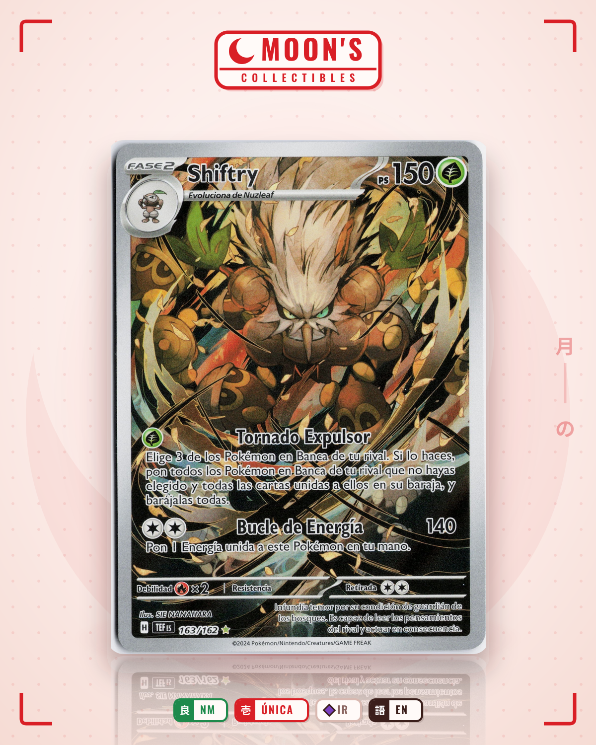 Carta Pokémon Shiftry · Temporal Forces #163/162 (NM) — pieza única en Moon's Collectibles México