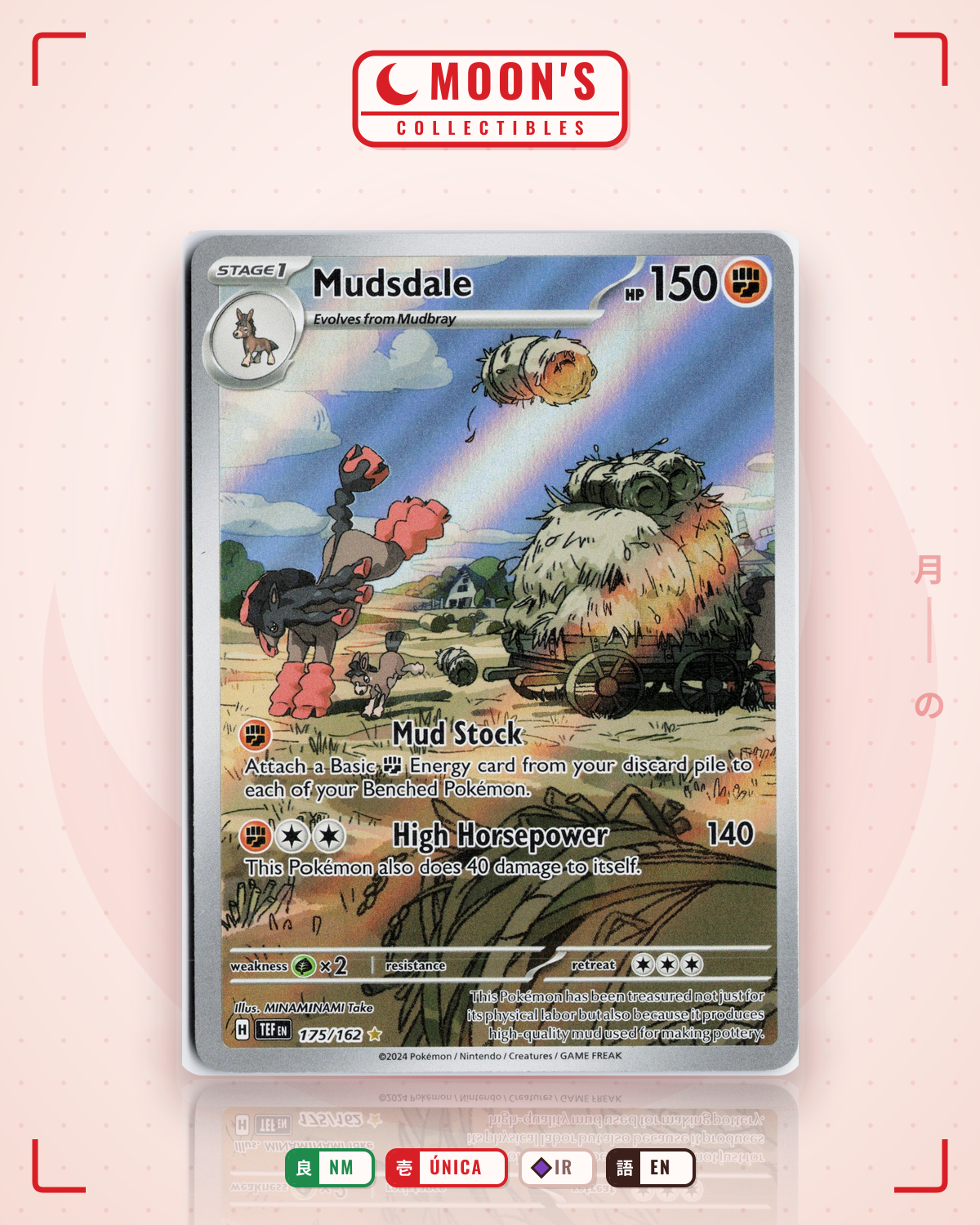 Carta Pokémon Mudsdale · Temporal Forces #175/162 (NM) — pieza única en Moon's Collectibles México