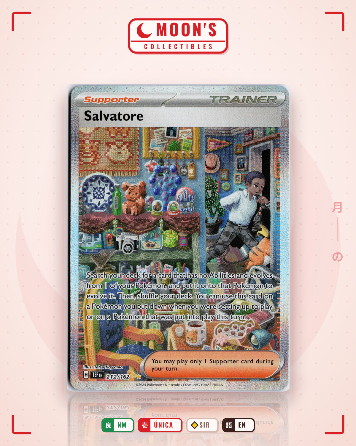 Carta Pokémon Salvatore · Temporal Forces #212/162 (NM) — pieza única en Moon's Collectibles México
