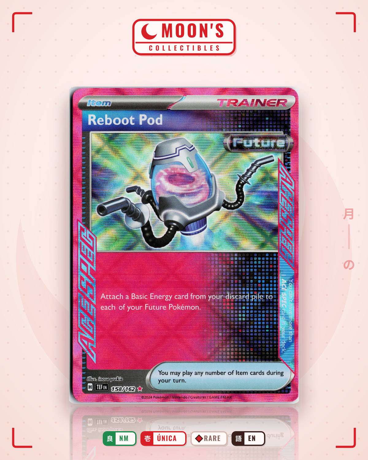 Carta Pokémon Reboot Pod · Temporal Forces #158/162 (NM) — pieza única en Moon's Collectibles México