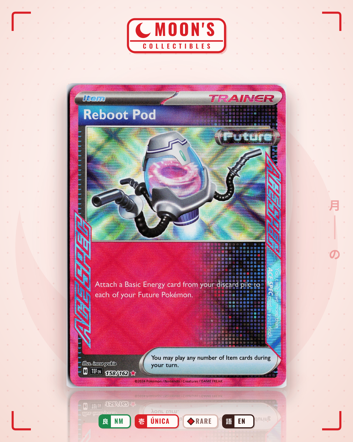 Carta Pokémon Reboot Pod · Temporal Forces #158/162 (NM) — pieza única en Moon's Collectibles México