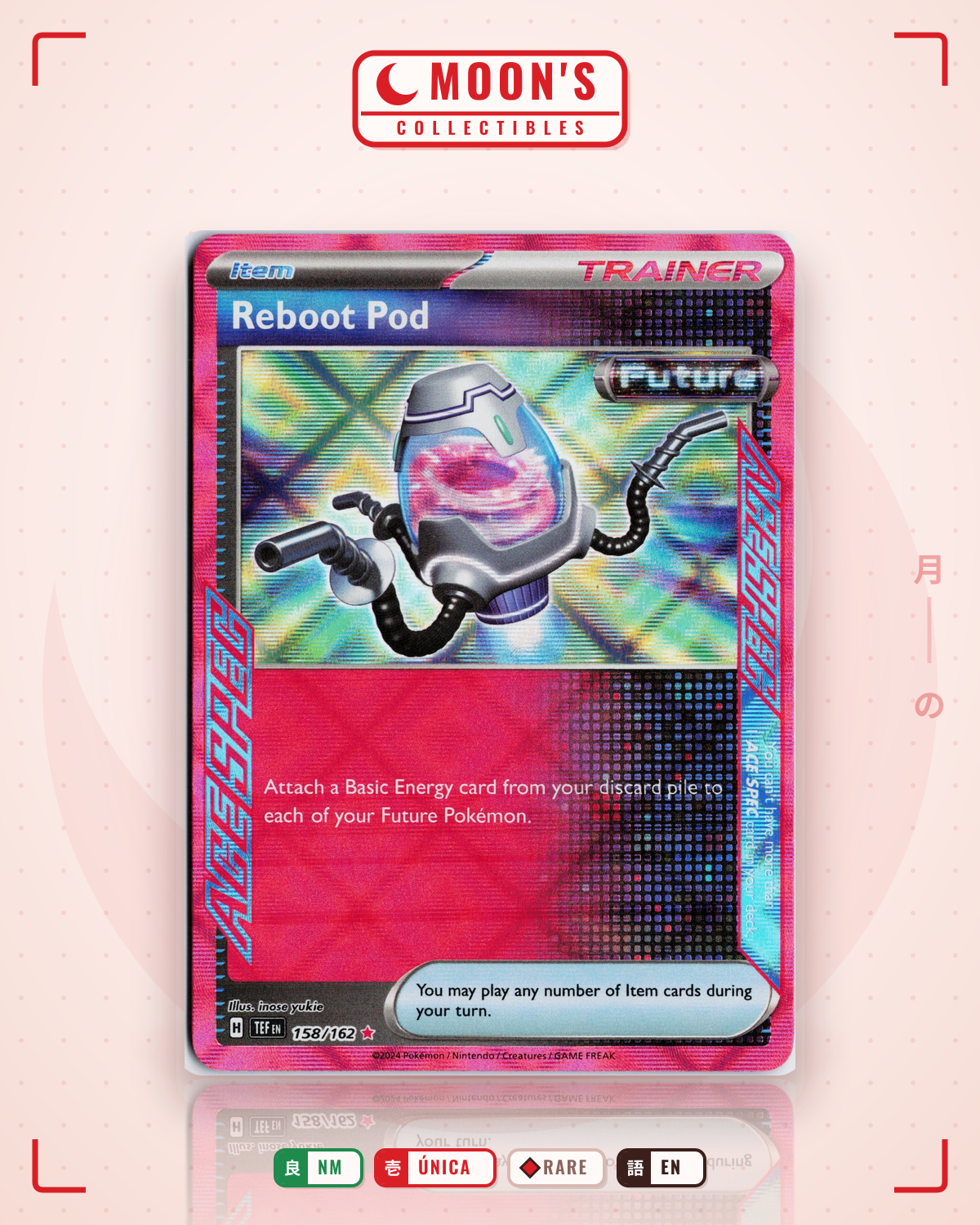 Carta Pokémon Reboot Pod · Temporal Forces #158/162 (NM) — pieza única en Moon's Collectibles México