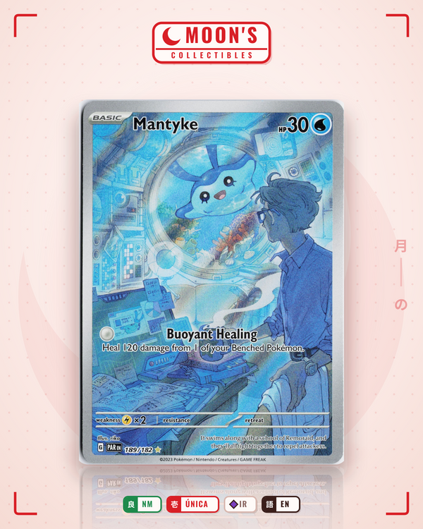 Carta Pokémon Mantyke · Paradox Rift #189/182 (NM) — pieza única en Moon's Collectibles México