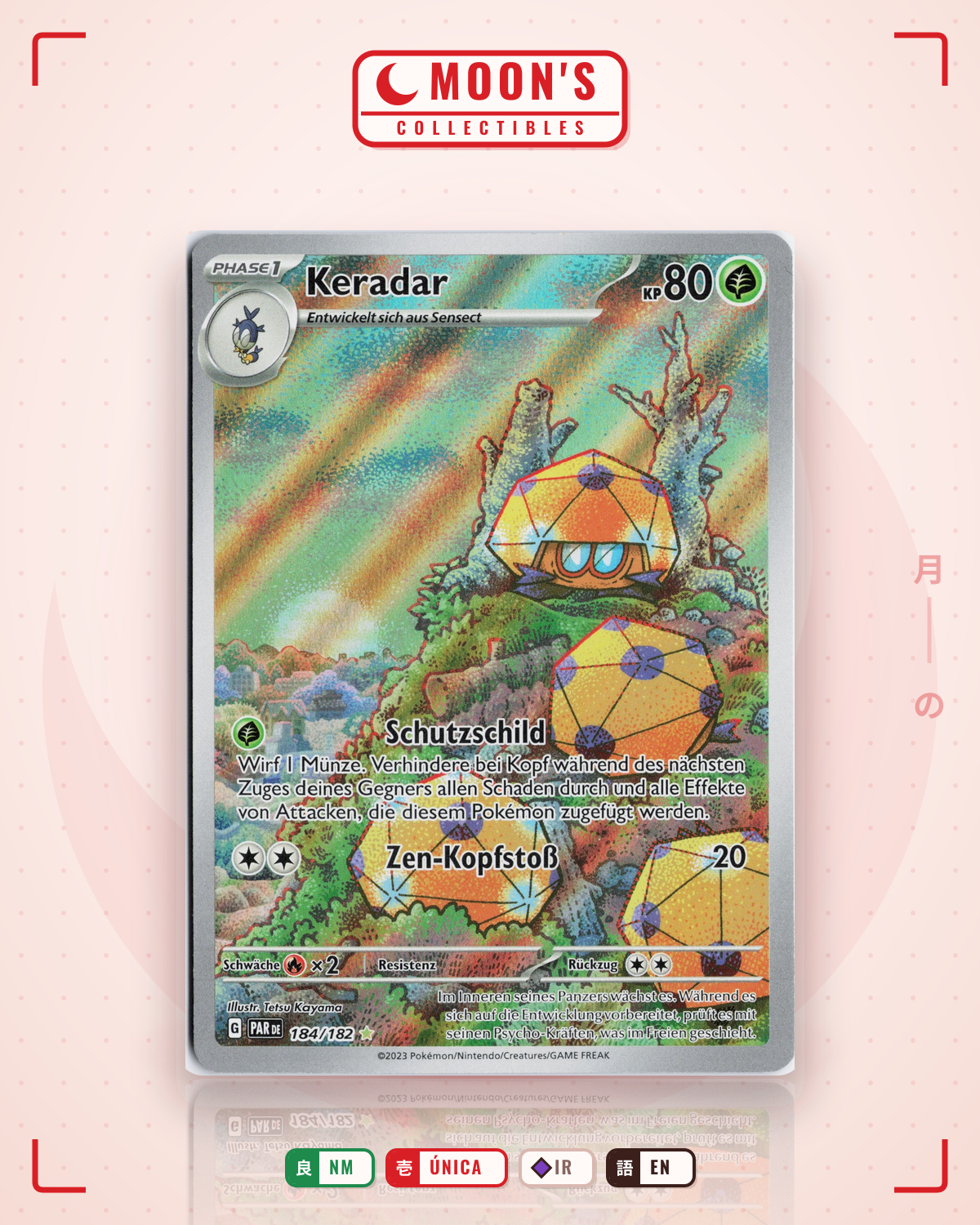 Carta Pokémon Dottler · Paradox Rift #184/182 (NM) — pieza única en Moon's Collectibles México