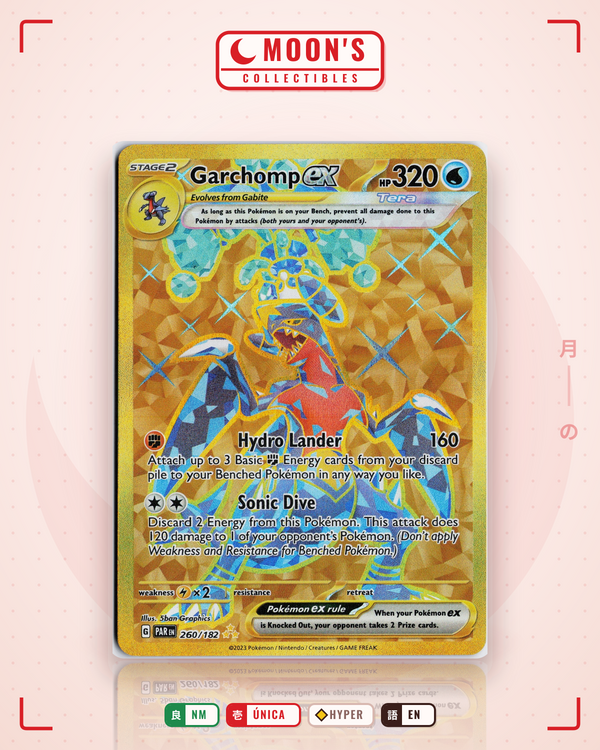 Carta Pokémon Garchomp ex · Paradox Rift #260/182 (NM) — pieza única en Moon's Collectibles México