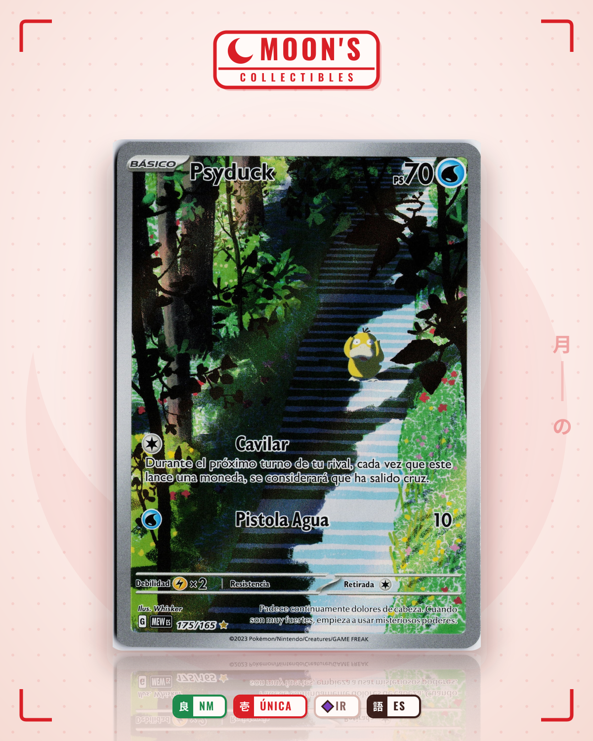Carta Pokémon Psyduck · 151 #175/165 (NM) — pieza única en Moon's Collectibles México