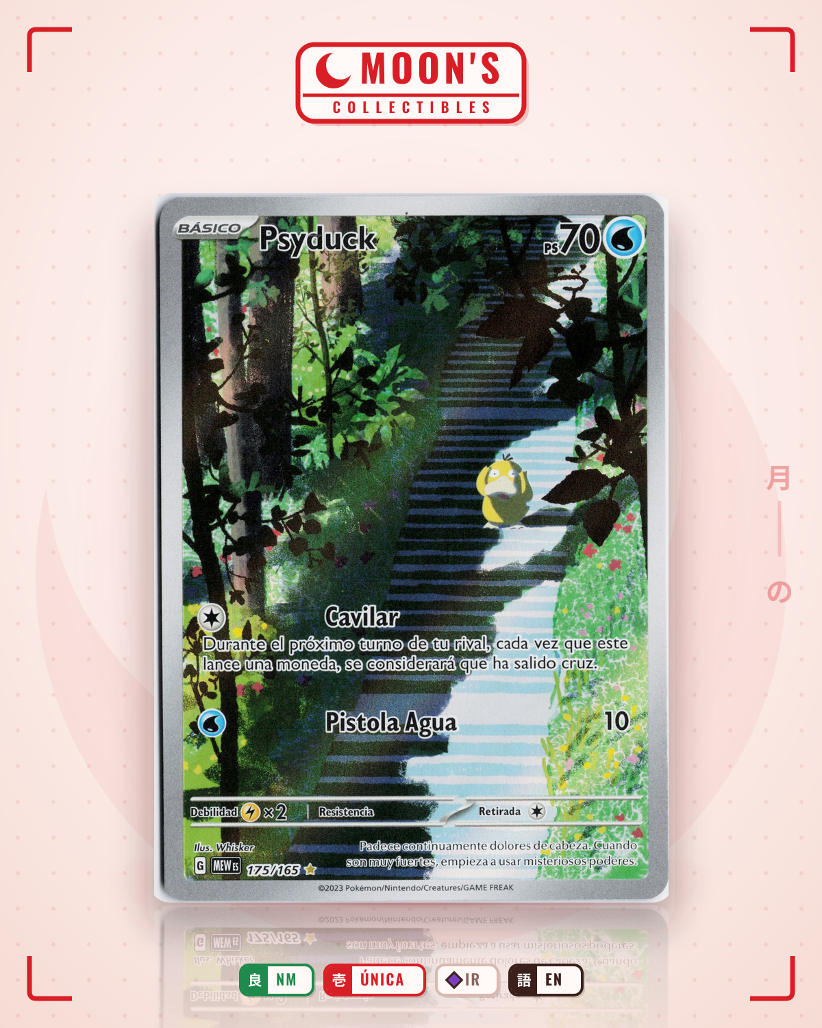 Carta Pokémon Psyduck · 151 #175/165 (NM) — pieza única en Moon's Collectibles México