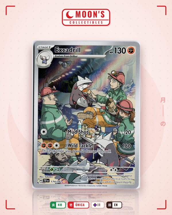 Carta Pokémon Excadrill · Temporal Forces #174/162 (NM) — pieza única en Moon's Collectibles México