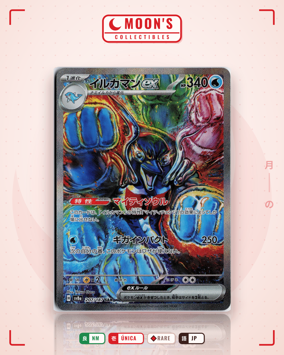 Carta Pokémon イルカマンex · テラスタルフェスex #207/187 (NM) — pieza única en Moon's Collectibles México